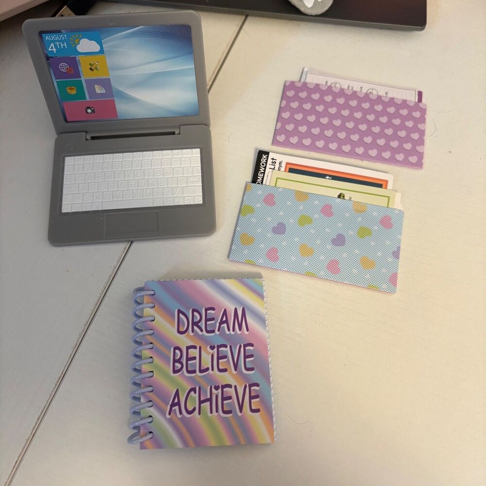 My Life As Laptop Two Folders Dream Believe Achieve Notebook